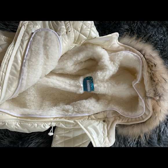 Baby snowsuit bunting with removable wool lining 0-6 months - Picture 3 of 3